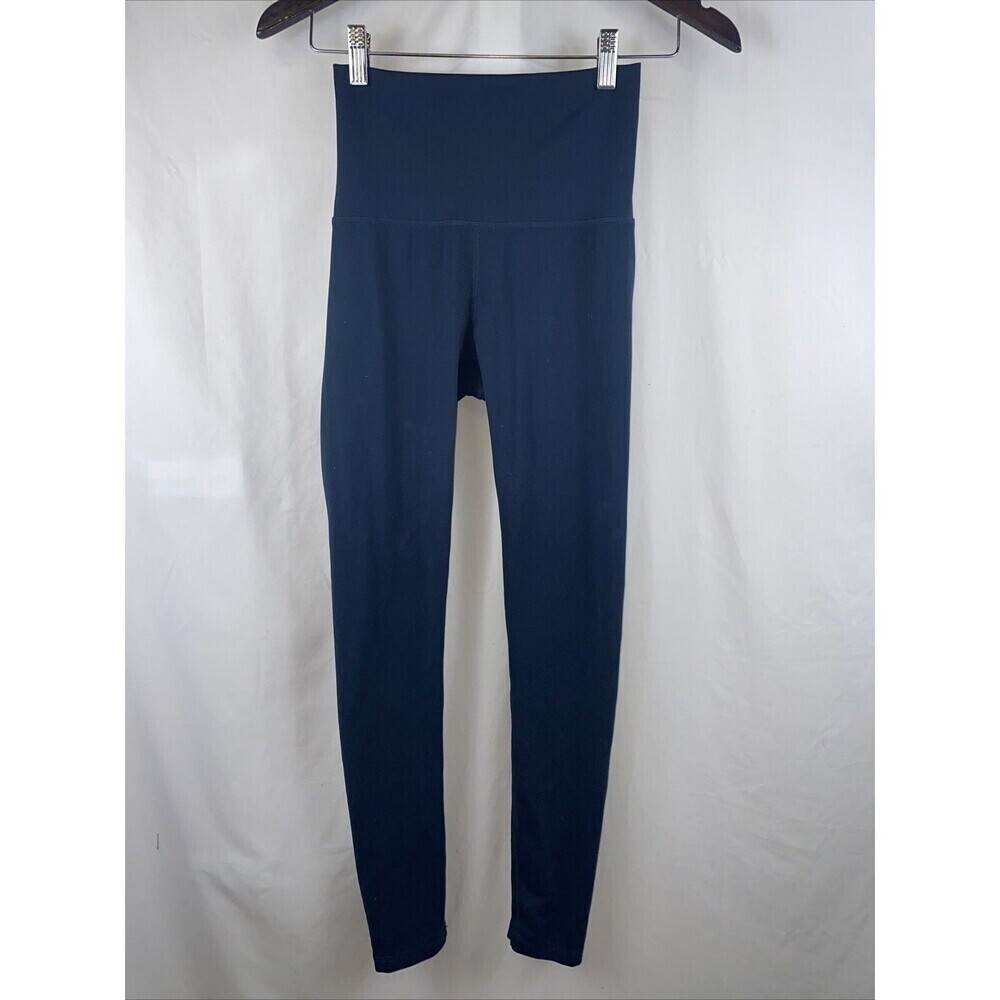 Manduka Women's Presence High Rise 7/8 Yoga Leggings Navy Blue Size Small